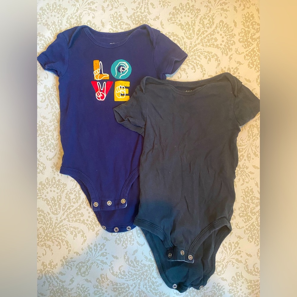 CARTER’S 9 & 12 month short sleeve onesie bundle!